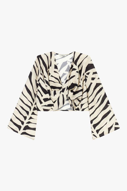 Top a maniche lunghe con stampa