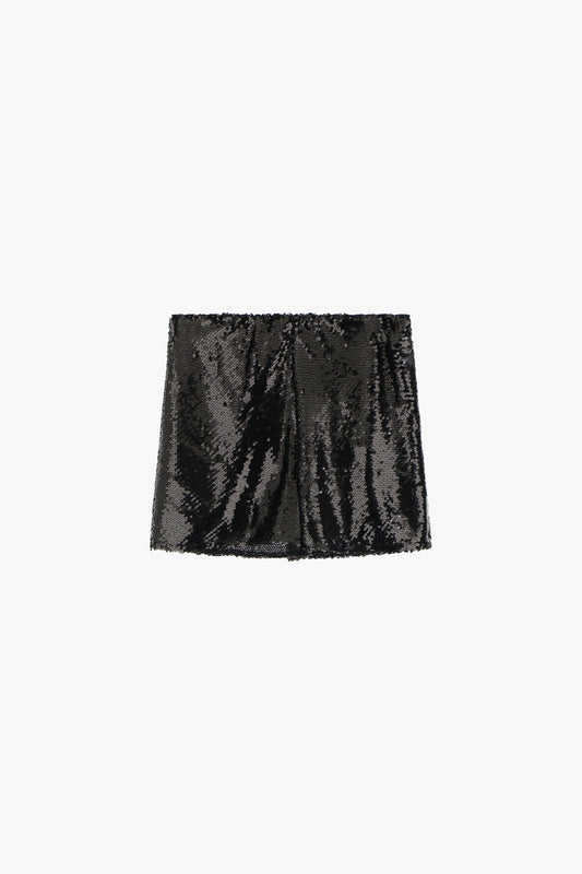 Shorts  in paillettes svasato