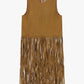 Gilet senza maniche con lunghe frange decorative