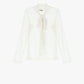 Maglia con fiocco e maniche lunghe