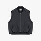 Gilet con zip e fondo arricciato