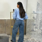 Jeans larghi a gamba svasata