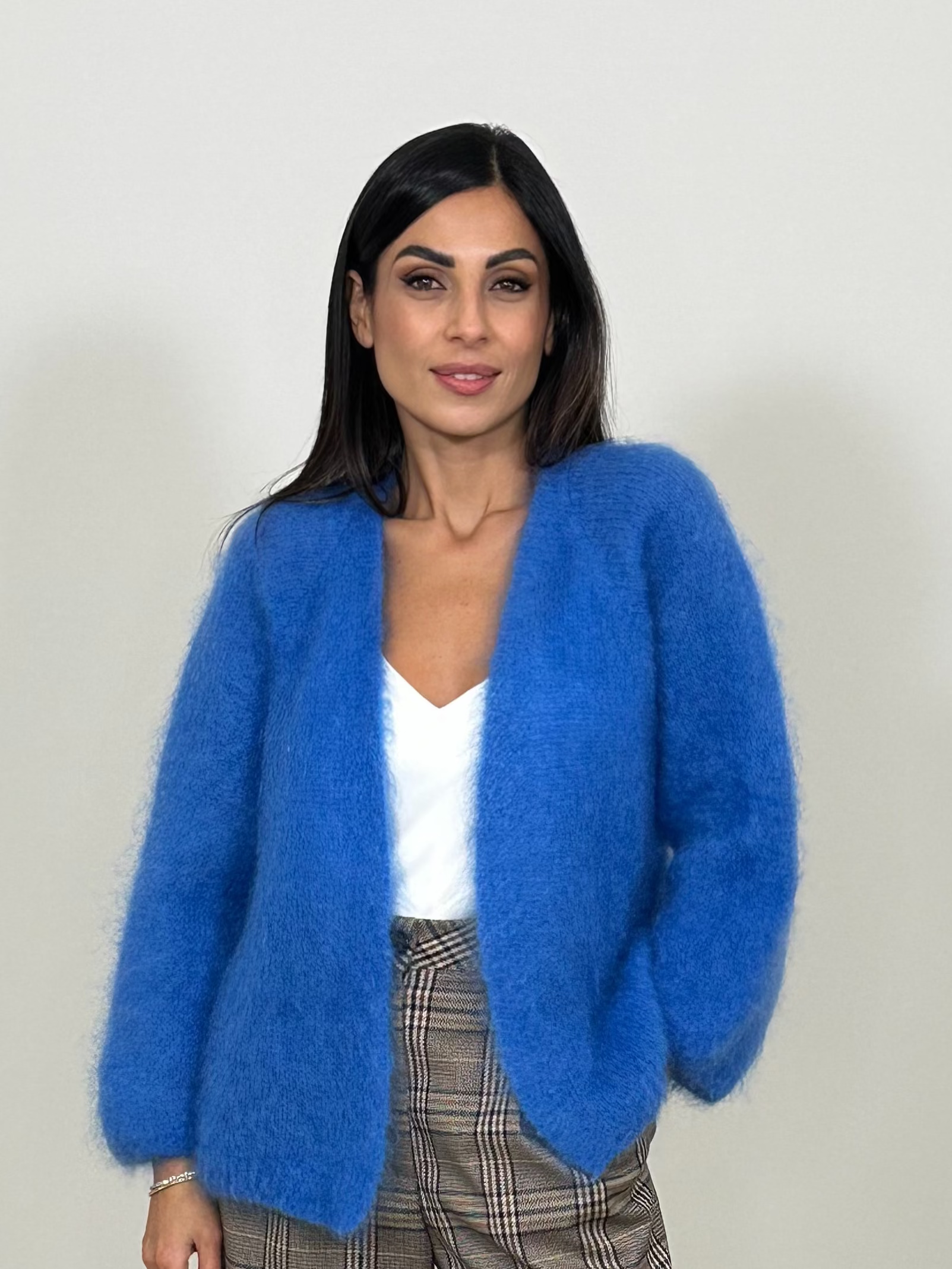 Cardigan in morbido mohair