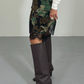Gonna corta cargo fantasia camouflage con pizzo