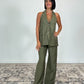 Gilet con spalle scoperte e tasche