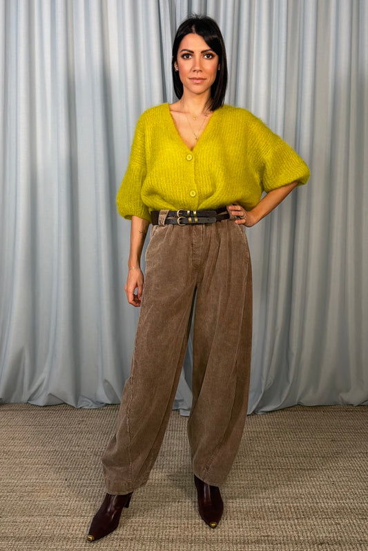 Cardigan manica corta con bottoni