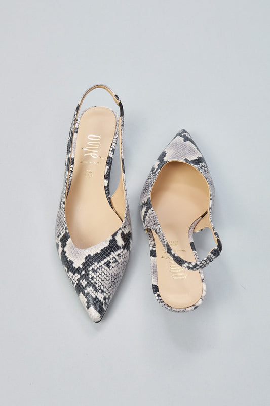 Ovyè Slingback Scollo Asimmetrico