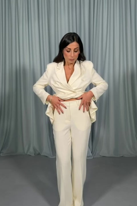 Pantaloni a trombetta elasticizzati