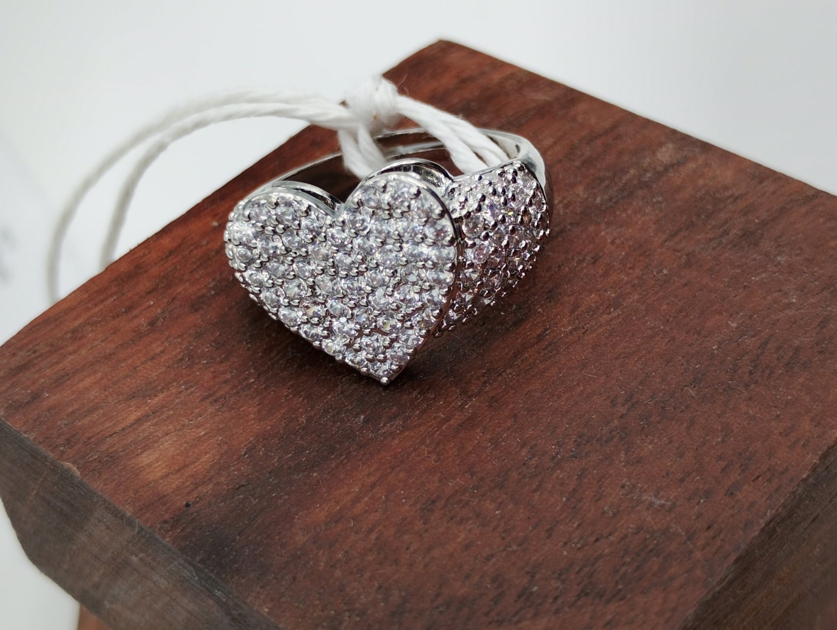 Anello glitter cuore